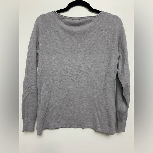 Women’s grey cotton and viscose sweater - Picture 4 of 5